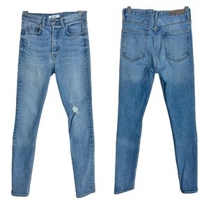 GRLFRND High Rise Skinny Distressed Jeans Size 26